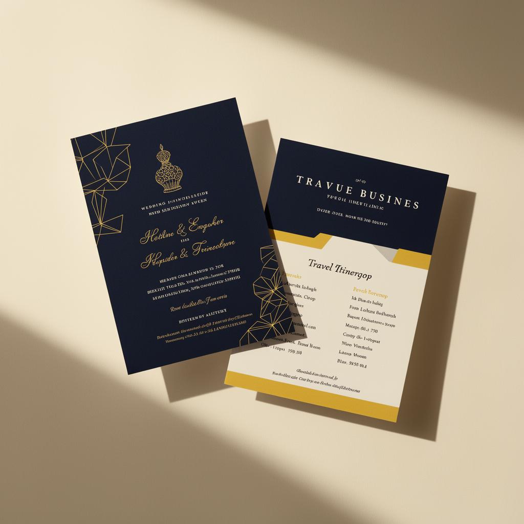 Colección de diseños de Neuralift: invitación, flyer y itinerario